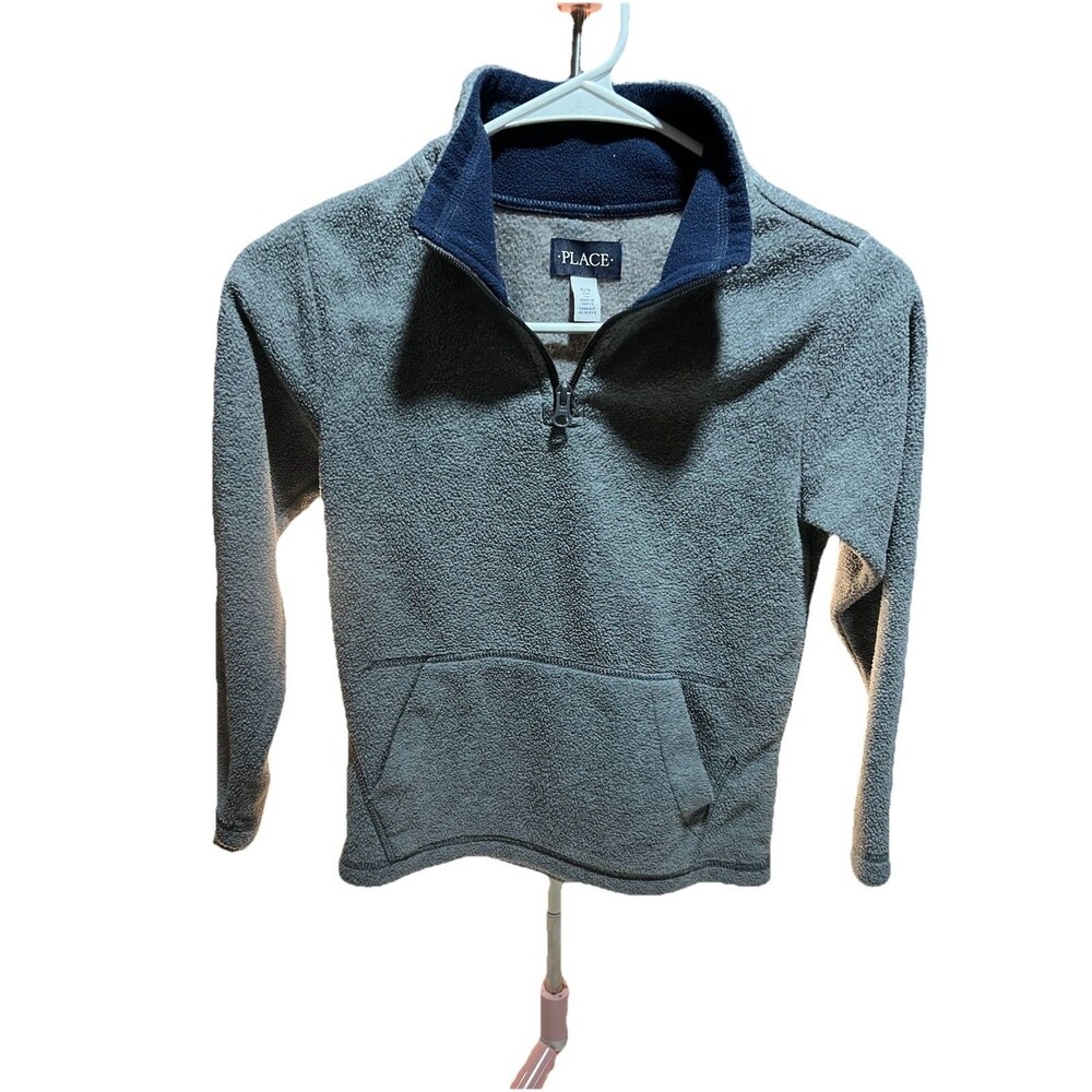 Children’s place boys fleece pullover grey pre loved